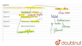 Characteristic feature of Malvaceae family is [upl. by Deborath]