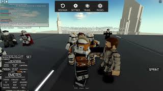 Commander Cody and his troops executing order 66 in Star WarsGalaxy Roleplay Roblox [upl. by Daus664]