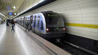 UBahn München Karlsplatz Stachus U4 amp U5 1080p [upl. by Burchett324]