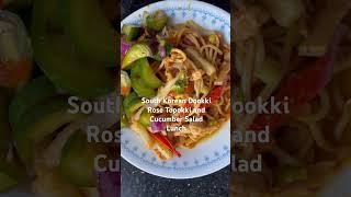 South Korean Dookki Rose Topokki and Cucumber Salad Lunch [upl. by Yeliah]