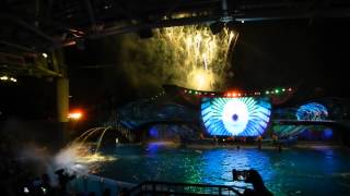 Ending of Shamu Rocks at Seaworld Orlando  Includes fireworks  62213 [upl. by Poland26]