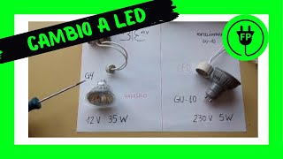 💡 Cambiar foco HALÓGENO por foco LED  ⚡️TUTORIAL ✅ [upl. by Orazio858]