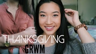 Thanksgiving GRWM  GIVEAWAY  Fall Inspired Makeup Outfit amp Hair [upl. by Arber]