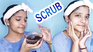 Homemade Exfoliating Face Scrub  Face Scrub for Dead Skin  Homemade Face Scrub for Blackheads DIY [upl. by Anaitit]