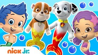 How Bubble Guppies amp PAW Patrol Merpups Are Alike 🧜 Nick Jr [upl. by Burty319]