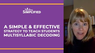 A Simple amp Effective Strategy To Teach Students Multisyllabic Decoding [upl. by Sladen]