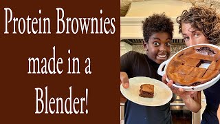 Protein Brownies made in a blender [upl. by Hsirehc]