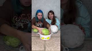 Choose big cotton candy balls challenge 😂 Who has how much cabbage 🤔 shorts Best video by Hmelkofm [upl. by Rosie]