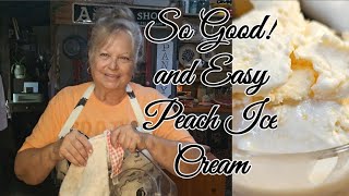 The Best Peach Ice Cream and so Easy [upl. by Nhguavad]