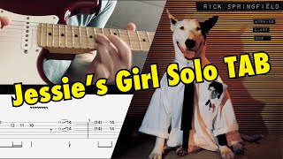 Rick Springfield  Jessie’s Girl Solo  TAB [upl. by Jerrold773]