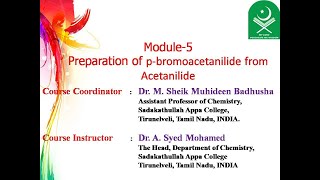 Module 5 p bromoacetanilide from Acetanilide [upl. by Sheridan]