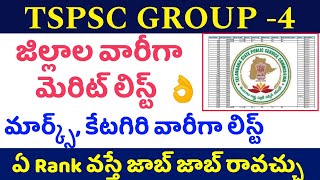 👌TSPSC GROUP4 DISTRICT WISE MERIT LIST TSPSC GROUP 4 DISTRICT WISE RANK LIST UP TO 20K RANKS [upl. by Carr293]