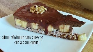 Gâteau cru sans cuisson banane caroube [upl. by Calesta429]