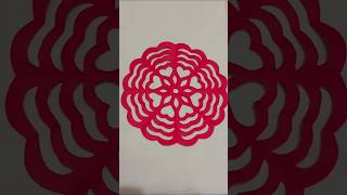 Draw a few crescents and you can cut beautiful flower with paper shortvideo shorts [upl. by Kiraa]