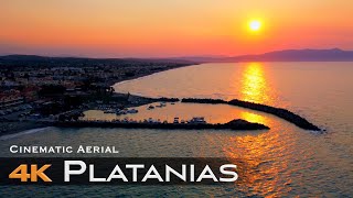 PLATANIAS Πλατανιάς 🇬🇷 Drone Aerial Crete Κρήτη  4K Ultra HD [upl. by Sahcnip]