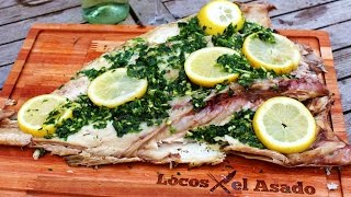 Como hacer una Corvina  Pescado a la Parrilla Locos X el Asado [upl. by Eleynad]