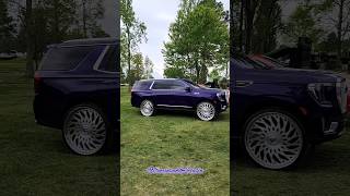 Kandy GMC Denali on 30quot Corleone Forged Corrallos  First Family on 30s carshow [upl. by Neelram]