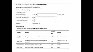 Listening part one  Rented Properties Customer’s Requirements ieltslisteningpro24 [upl. by Sarena]