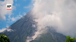 Philippine volcano shows signs of eruption [upl. by Kimitri377]