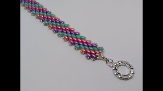 How To Peyote Bracelet With Superduo Beads [upl. by Nelra]