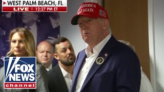 Trump thanks staff after voting in Florida Lets see if we can close it out [upl. by Adnarom248]