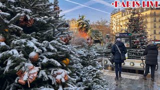 🇫🇷PARIS Bonjour Snowy Morning Walk Live Streaming 18JANUARY2024 [upl. by Kaine]