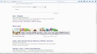 Google Suche Geld  URL in Bilderbox und Bildersuche [upl. by Simonette278]