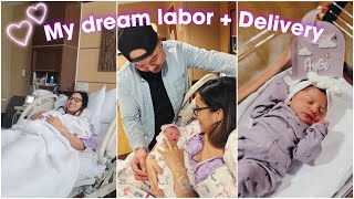 BIRTH VLOG  My dream labor and delivery  39 weeks [upl. by Einoj]