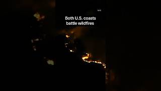 Wildfires burn both US coasts shorts [upl. by Sillek]