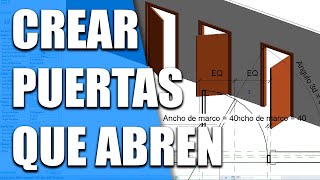 Como crear Puertas con parámetro de apertura en REVIT [upl. by Cynarra]