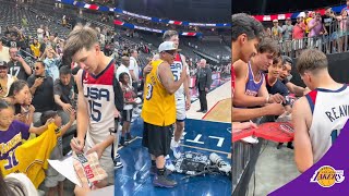 Austin Reaves shows love to fans after USA FIBA game [upl. by Andris]