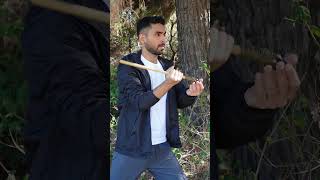 Crafting an Obsidian Spear bushcraft survival camping lifehacks survivalskills [upl. by Kciredes540]