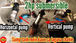 2hp submersible water pump  Single phase motor connection [upl. by Weider961]