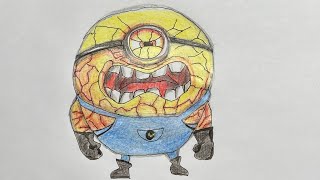 How To Draw Mega Minion Jerry From Despicable Me 4 [upl. by Tannen677]