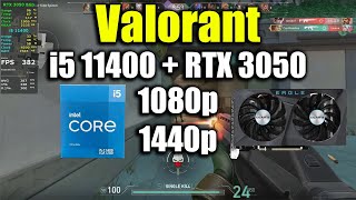 Valorant  i5 11400  RTX 3050 [upl. by Vitek]