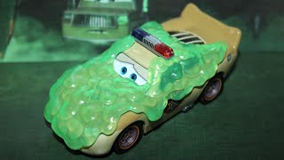 Mattel Disney Cars on the Road Slime Lightning McQueen Deputy Hazard Police BMovie 2024 [upl. by Eraste]