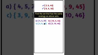 Example problem in Analogy Find the set with same pattern [upl. by Nyladnewg]