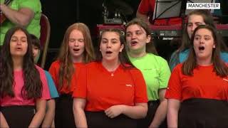 Parrs Wood High School choir perform at Manchester Together in Albert Square [upl. by Blackstock]