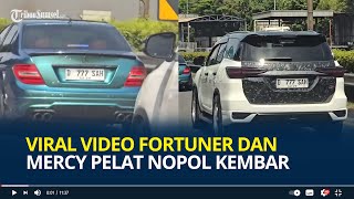 Viral Video Fortuner amp Mercy Pelat Nopol Kembar Melaju Beriringan Pemilik Ngaku Gegara Pelat Jatuh [upl. by Rand]