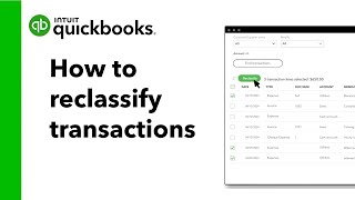 How to reclassify transactions in QuickBooks Online Advanced [upl. by Gerdi612]