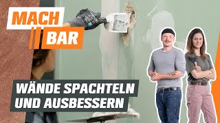 Wände spachteln und ausbessern  OBI [upl. by Hyacinthe]