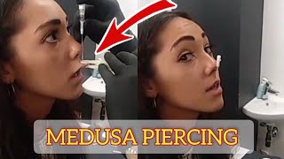 MEDUSA PIERCING TUTORIAL dont do It AT HOME [upl. by Rihsab]