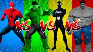 SUPERHERO COLOR DANCE CHALLENGE SpiderMan vs Hulk vs Black SpiderMan vs Black Hulk [upl. by Mollie]