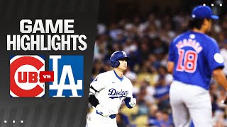 Cubs vs Dodgers Game Highlights 91024  MLB Highlights [upl. by Kruger]