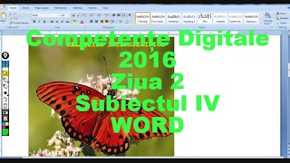 Competente digitale 2016  ziua 2  Subiectul IV  Word [upl. by Kristos899]