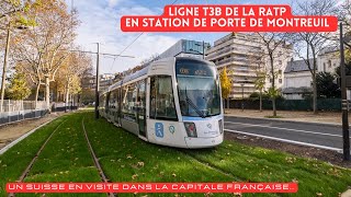 TRAM T3b  Station Porte de Montreuil  Ligne Porte de Vincennes  Porte dAsnières Marguerite Long [upl. by Teagan99]