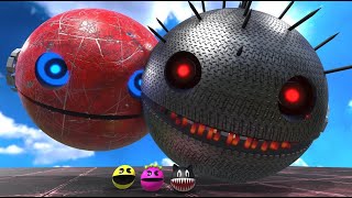 Robot Pacman vs Cartoon Cat vs Ms Pacman vs Scary Pacman X56 [upl. by Zebada910]