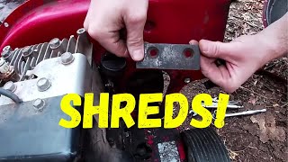 MTD 5 HP Chipper  Shredder Sharpened Blades Review [upl. by Elime]