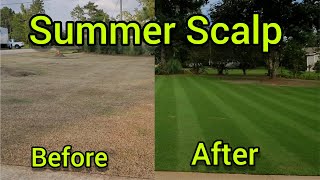 Scalping Bermuda and Killing Army Worms [upl. by Esnofla]