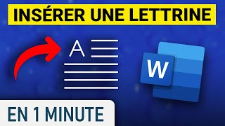 Insérer une Lettrine sur Word [upl. by Laet]